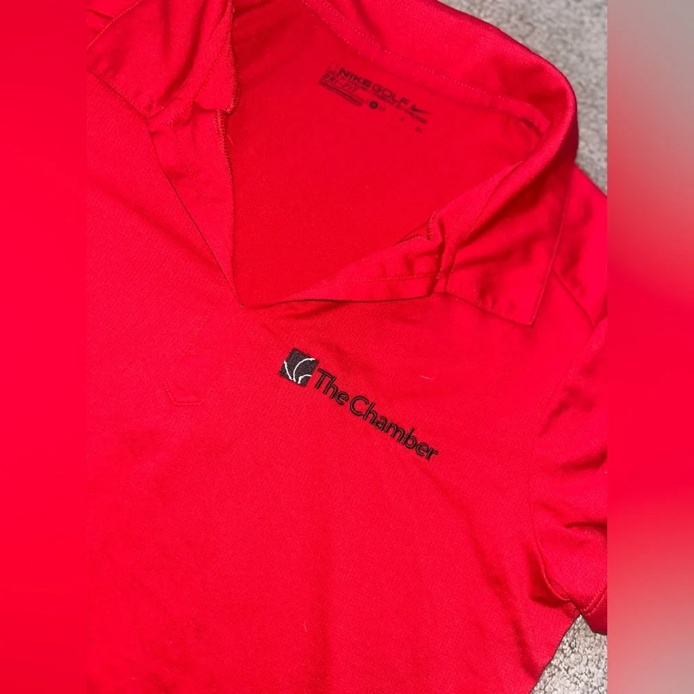 Nike Golf Dri-FIT Red Polo Shirt  | Small